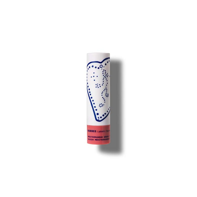 KORRES Nourishing Lip Balm Mediterranean Grape, Tinted Neutral Purple, with