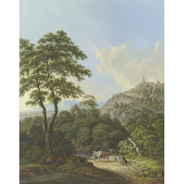 Reiche Landschaft mit Wasser und Wald Poster Print by Karl