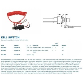 Sea-Dog Kill Switch, Magneto (Red Cap) Open Circuit, 420486-1