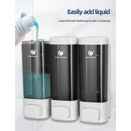 Chuangdian Wall Mounted Soap Dispenser White 320ml x 2 Chambers