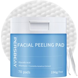 Glycolic Acid Pads, Exfoliating Toner Pads for Facial Radiance, Dual Action Gentle Face Pad for Deep Cleaning Effect |Peels & Daily Skin Renewal |Salicylic Acid & Vitamins B3 |70 Count
