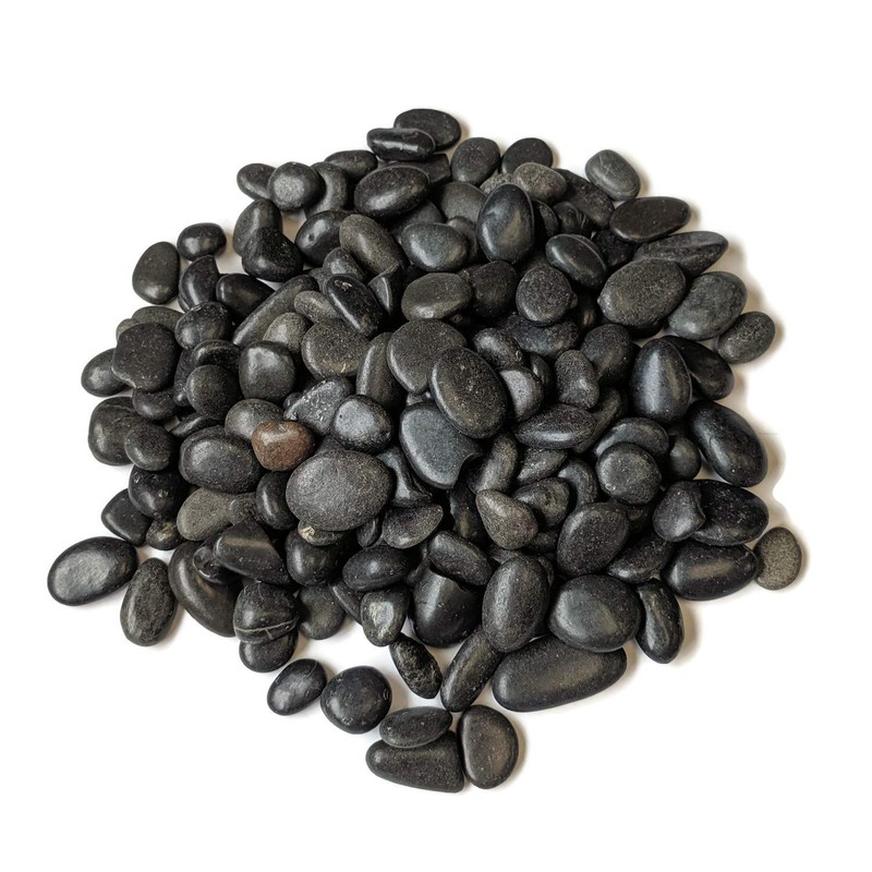Midwest Hearth Decorative Polished Black Pebbles 3/8" Gravel Size (2-lb