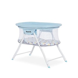 Dream On Me Poppy Traveler Portable Bassinet in Brown/Blue