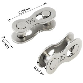 Bike Quick Release Chain Bicycle Chain Link Connector, 6 pcs 12 Speed,with 1 Chain hookfor Mountain Bike Road Bike Quick Release Buckle Magic Button Silver