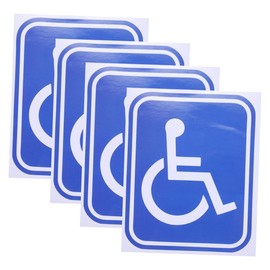 Operitacx 4 Piezas Señal De Discapacidad Para El Coche Señal De Minusvalía Para Coche Lemas De Discapacidad Etiqueta Engomada De La Desventaja Signos De Ada Deco Pegatinas Dibujos Animados