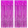 Torytoe Tinsel Curtain Rose Glitter, Pack of 2 Metallic Glitter