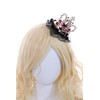 Kawaii-Story C-107-2 Silver Crown Red Rose Bow Black Lace Ruffle