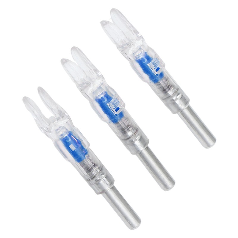 3PCS Archery Lighted Nocks Plastic Automatic with Switch 6.2mm Inner