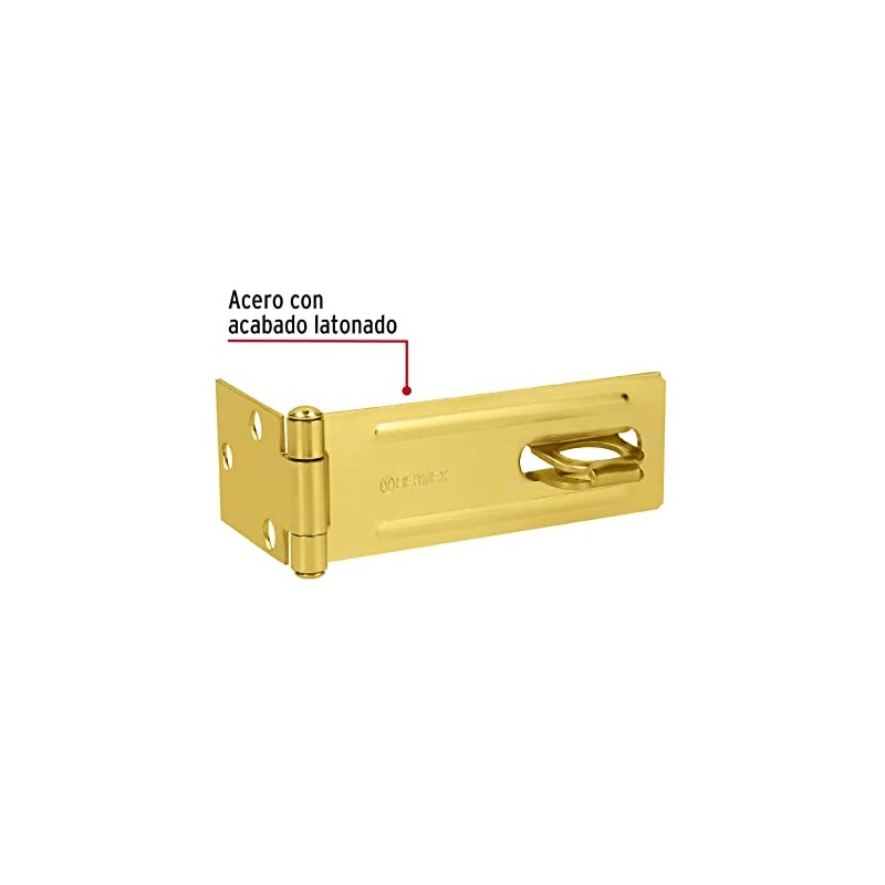 Hermex POCL-450, Portacandado de acero latonado 4 1/2"