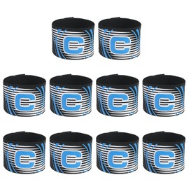 PATIKIL Fußball Kapitänsbinde, 10 Stück Kapitänsarmbänder für Fußball Elastische Kapitänsbinde Sport Kapitänsarmbänder für Jugendliche Erwachsene Fußballteamtraining Schwarz