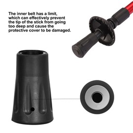 Pack of 4 Nordic Walking Poles Rubber Buffers, 2 Pairs of Walking Poles, Rubber Buffers, Replacement Rubber Buffer 12 mm