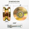 JUSOO 4-inch Diameter x 1.8-Inch Wide V Groove Sliding Gate