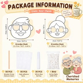 Hollowfly 30 Sets Grandparents Day Crafts DIY Art and Craft for Grandpa