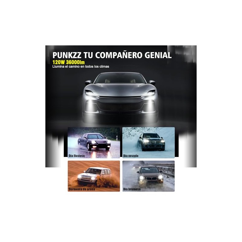 Focos Led Alta Y Baja Luces 36000lm Canbus, 2 Unidades