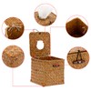 BTSKY Square Seagrass Tissue Box - Decorative Woven Basket Paper