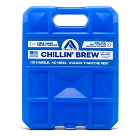 Arctic Ice Chillin' Brew Series Long Lasting Reusable Ice Pack - Freezes at 28° Fahrenheit - Designed to Keep Beverages Colder Than Ice, Large 2.5 lbs