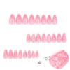 LBPEPAMZ 24Pcs Pink Press on Nails Medium Almond Fake Nails