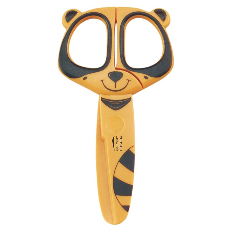 Vaessen Creative Set di Forbici per Bambini Procione, Cane, Tigre