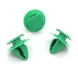 VVO Fasteners- Green Plastic Rear Wheel Arch Flares & Moulding Trim Clips for Fiat 500X, (Pack of 10)