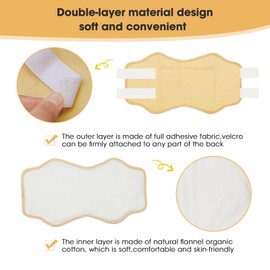 Rizinusöl Packung Wrap, 9-Pcs Bio Rizinusöl Wrap für Hals Knie Füße Taille Wiederverwendbare organische Flanell Baumwolle Rizinusöl Pads für Leber Detox Schilddrüsen Entzündung Verstopfung