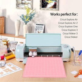 Gwybkq Cutting Mats 12x12 for Cricut Explore One/Air/Air 2/Maker 3/Maker 4 Pack Adhesive Sticky Non-Slip Durable Mat Replacement Accessories (Standard,Light,Strong,Fabric) for Supply, Scrapbock