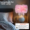 Waneway Waneway Feather Lampshade with Acrylic Droplets, Fluffy Lamp Shade