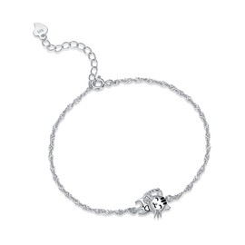 MENNICA BYDGOSKA 925 Silver Bracelet for Girls with Diamonds Cubic Zirconia No Nickel for Gifting, Sterling Silver