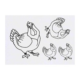 4 x 'Chicken' Temporary Tattoos (TO00012503)
