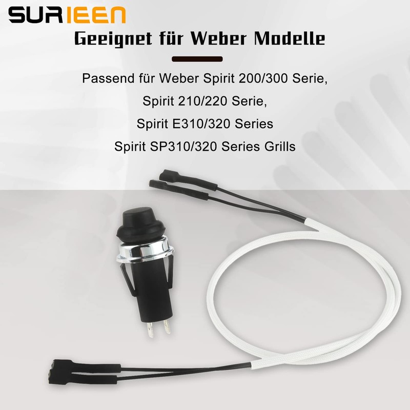 SURIEEN 69871 Igniter Button for Weber Spirit 200/300 & Spirit