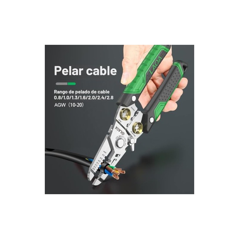 LAOA - Herramienta pelacables para pelacables, herramienta multifunción 7 en