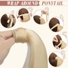 Elailite Real Hair Ponytail Extension, #2 Dark Brown, Hair Braid,