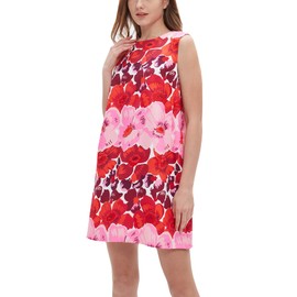Womens Casual Sun Summer Dresses Floral Print Beach Cover Up Crewneck Tank Dress