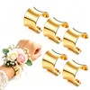 AMAWIN 6 Pcs Gold Corsage Cuff Bracelets Bulk for Wedding