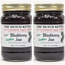Amish Homestyle Sugarless Seedless Blackberry Jam 2-18 oz. Jars
