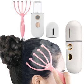 Scalp applicator Automatic spray liquid Applicator for hair maintenance is convenient for spraying liquid on scalp and pet skin+Head massager five-claw scalp massage ball reducing pressure comfortable