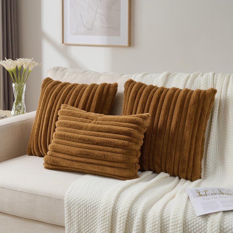 FUTEI Camel Decorative Throw Pillow Covers 18x18 Inch Set of