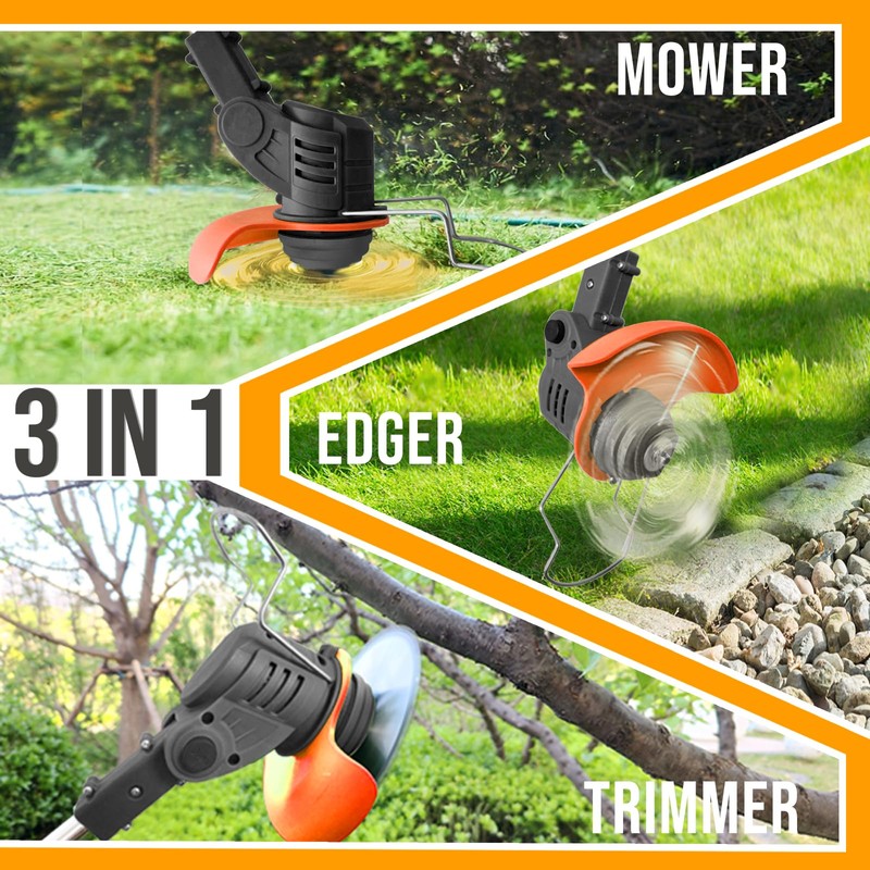 Cordless Weed Wacker Battery Powered Weed Eater with 2 Battery