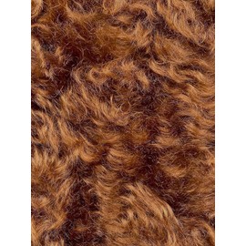 Steiff Schulte German 100% Mohair Fur Fabric for Teddy Bears DIY, Backing 100% Cotton (25 * 35cm, 5052 Dark Brown Curly)