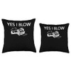 Yes I Blow Leaf Blower Throw Pillow