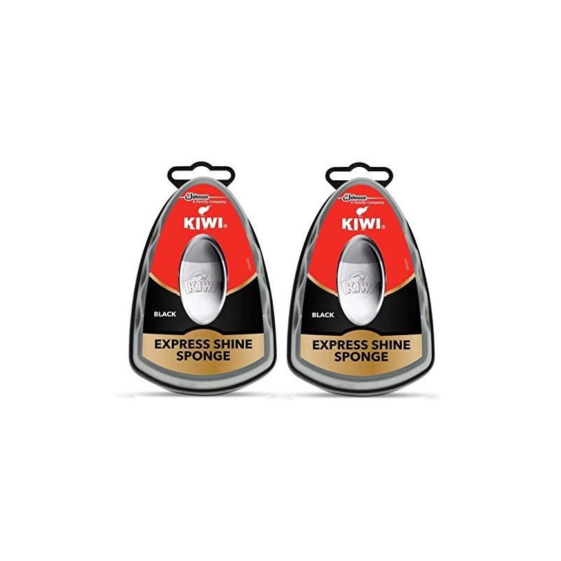 Desirou's kiwi express shoe shiner Sponge BLACK Pack of 2.