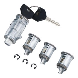 LLYZFED Ignition Switch Lock Cylinder & Door Lock Cylinder with 2 Keys Compatible with Dodge Plymouth, for Jeep Wrangler TJ LJ 1998-2001, Replace# 703719C 703719 5003843AB 5003843AA 5083915AB 924-703