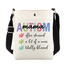 ENSIANTH Autism Crossbody Bag Autism Awareness Gifts Autism Mama Appreciation Gifts Bucket Bag with Adjustable Shoulder Strap (Autism Crossbody)