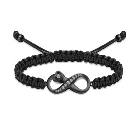 AIWENXI Cremation Bracelet for Ashes for Women Men Adjustable Infinity Cremation Urn Bracelet Bangle for Ashes Keepsake Memorial Ash Jewellery, 22 cm, Stainless Steel