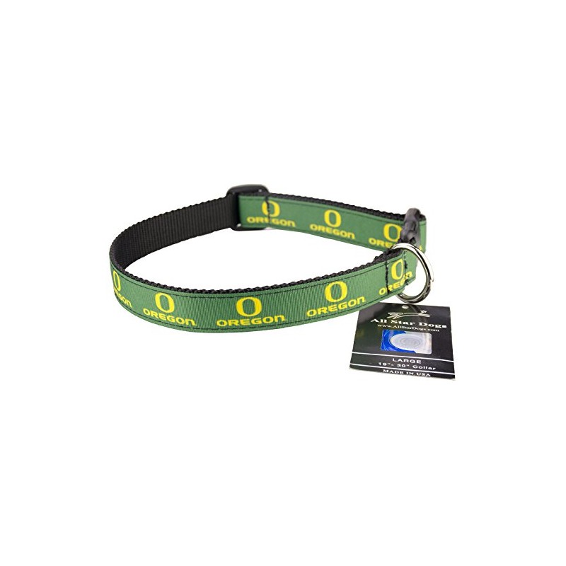 Oregon Ducks Ribbon Dog Collar - Medium