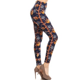 Leggings Depot Women's High Waist Novelty Christmas Holiday Print Leggings-Full Length-S662, Winter Sloths, 3X5X