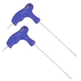 CoCud T-Handle Ball End Hex Wrench 2mm Hex CR-V Steel Metric T Key Wrench Blue for Basic Home Repair and Machine Maintenance 2pcs