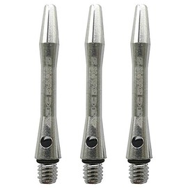 ABC Darts – Aluminium Dart Shafts Set with O-Rings – Short Silver – 4 Sets Dart Shafts