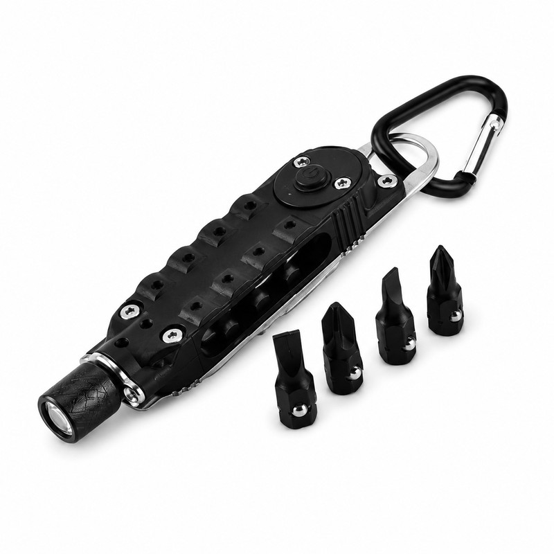 Mini Keychain Multitool for Travel – Stainless Steel Screwdriver, Hex