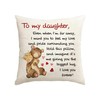REVLIXI Daughter Gifts from Mom18x18 Throw Pillow Cover - Best Daughter Ever from Mom & Dad, Birthday Gifts for Daughters, to My Beloved, Decorative Pillow Case for Her, Special Occasion Keepsake