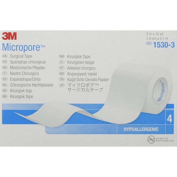 Micropore Surgical Tape White 3 Inches X 10 Yards - 4 Rolls